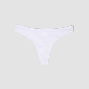 Oddobody White 100% Cotton Thong Underwear